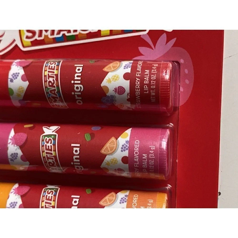 8 Pack TASTE BEAUTY  SMARTIES FLAVORED Lip‎ Balms Assorted Fruit Flavors NEW
